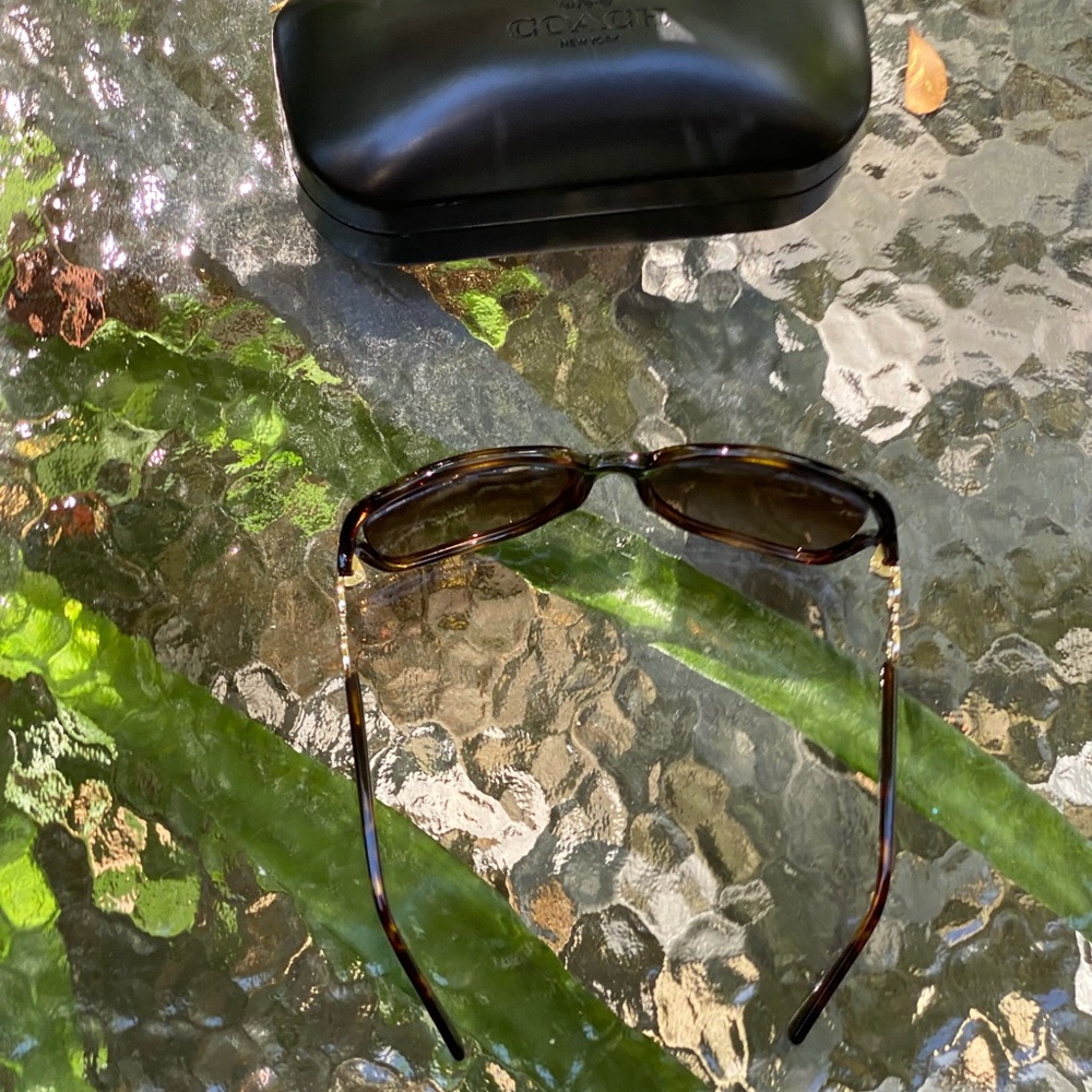 Coach Tortoise & Gold Logo Sunglasses - Picture 10 of 16